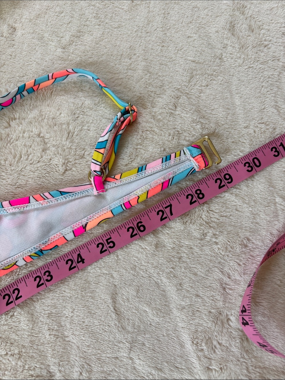 Salt + Cove Neon Swirl Bikini Top - Pink, Turquoise, Yellow - Picture 5 of 5